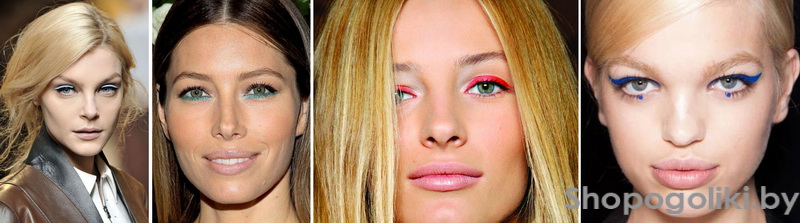 Тенденции макияжа на лето 2015 - цветные стрелки