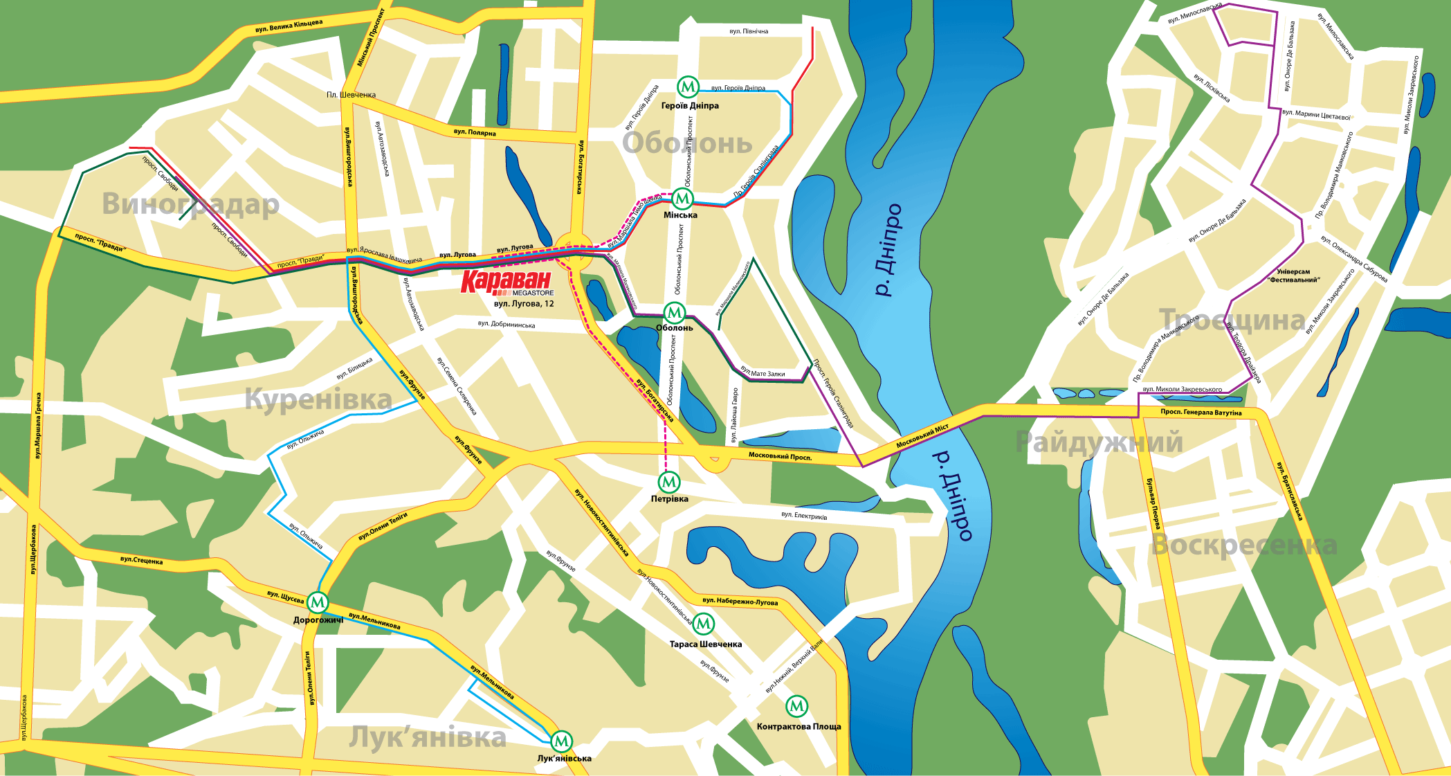 Торговый центр "Караван" в Киеве карта