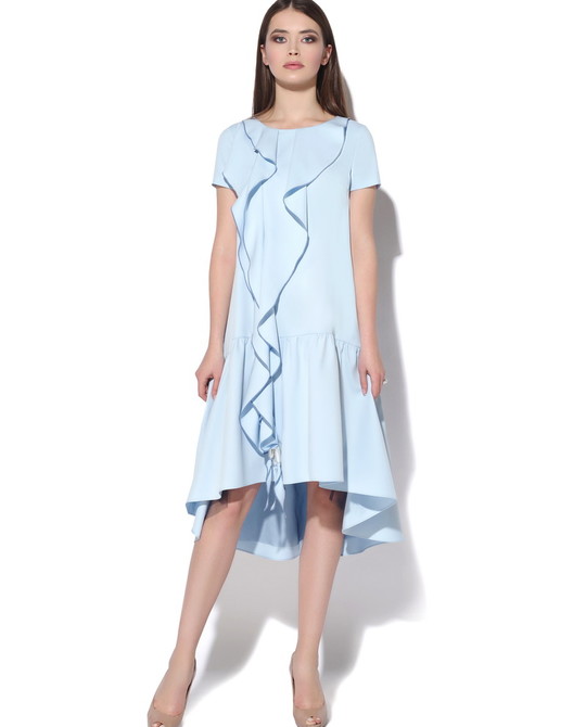 Голубое платье с воланами CONDRA DELUXE