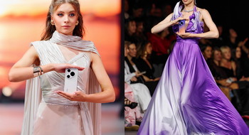 В Минске прошел большой fashion-показ с кутюрными платьями по мотивам смартфонов